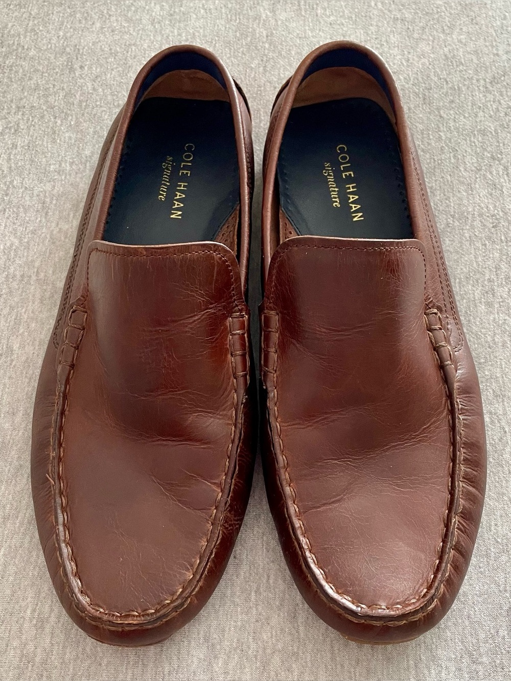 Cole Haan Signature Men's Size 10M Brown Leather Slip-On Loafers C22449